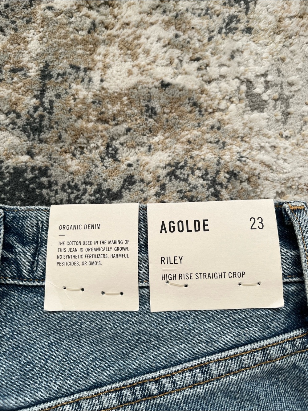 NWT Riley Agolde Straight Leg Cropped - Picture 3 of 4